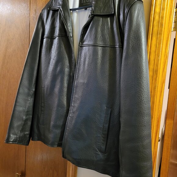 Izod Leather Jacket - Picture 3 of 8